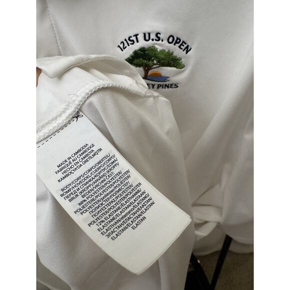 RLX Ralph Lauren U.S. Open Polo Shirt XL White Torrey Pines 2021 - Picture 7 of 11